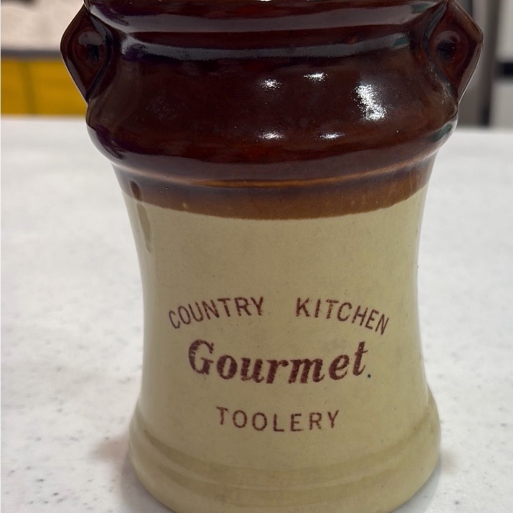 Brown and Cream Jar